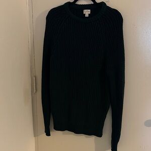 J Crew Heritage Cotton Shaker Stitch Green Knit Sweater. Coastal, Preppy, Classy